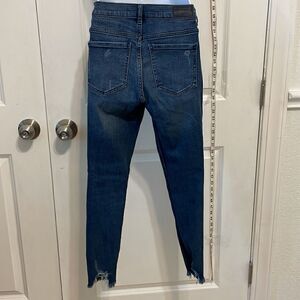 Excellent Express Jeans fringe and distressed cute high rise ankle petite 2